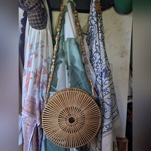 Round Bamboo Handbag